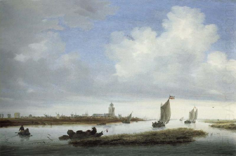RUYSDAEL, Salomon van view of deventer seen from the north west china oil painting image